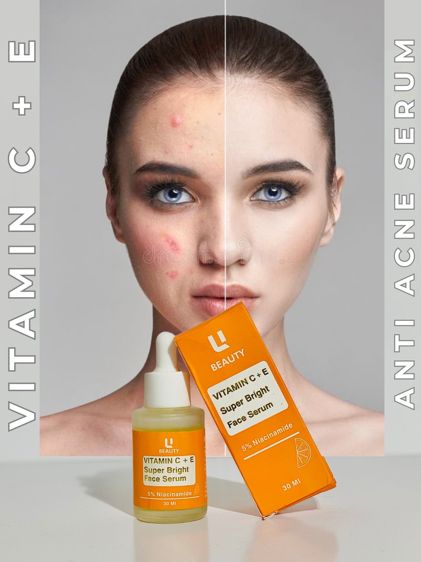 ANTI ACNE & GLOWING SERUM VITAMIN C + E